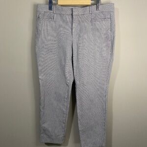 Banana Republic Sloan Women's Striped Cotton Blend Pants Size 14